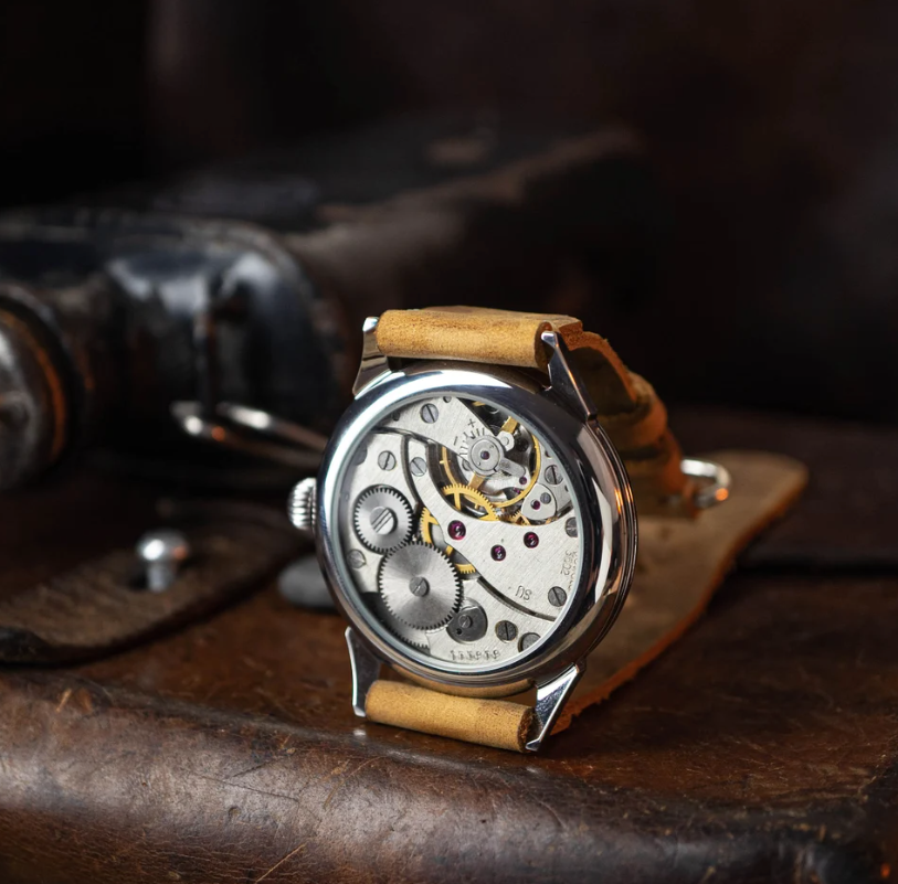 Personalized masonic watch, vintage movement 1980s