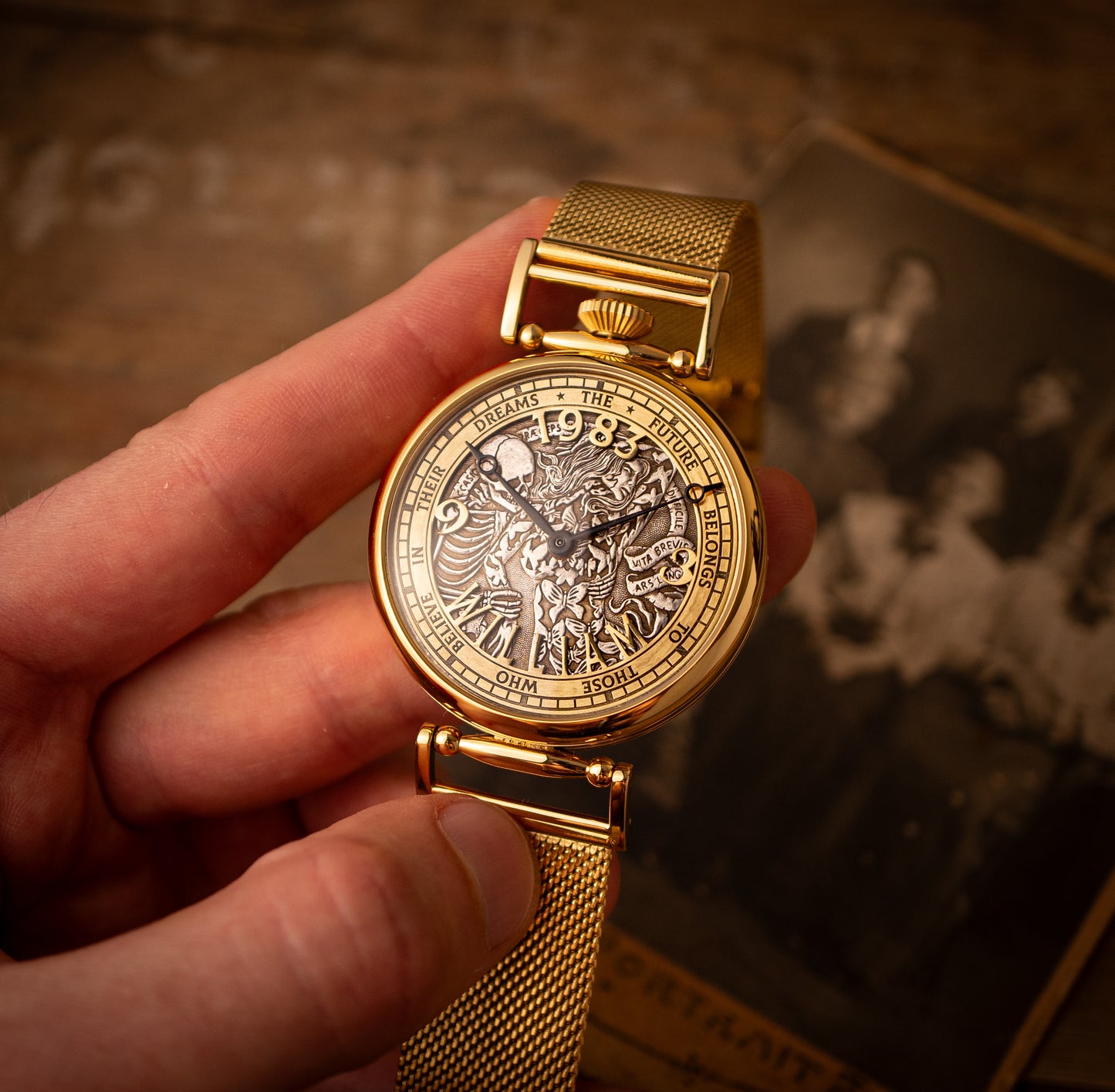 Personalized watch, vintage movement 1980s