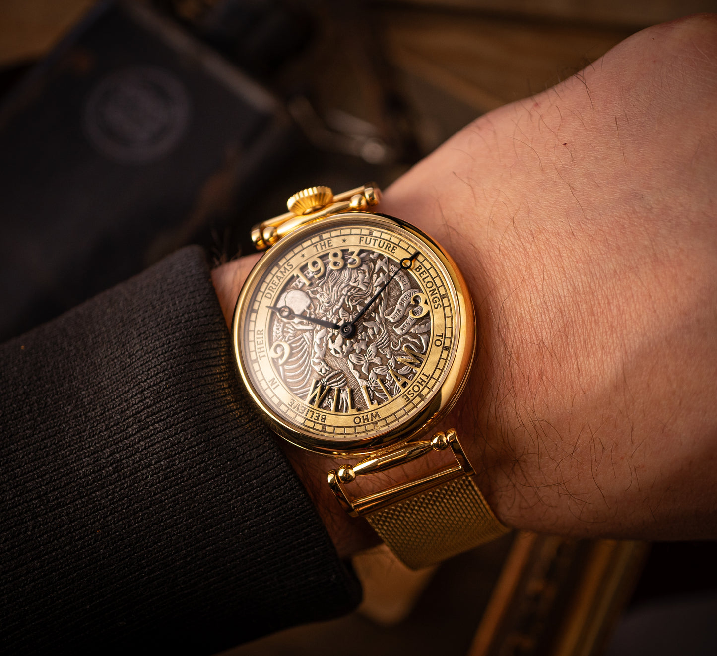 Personalized watch, vintage movement 1980s