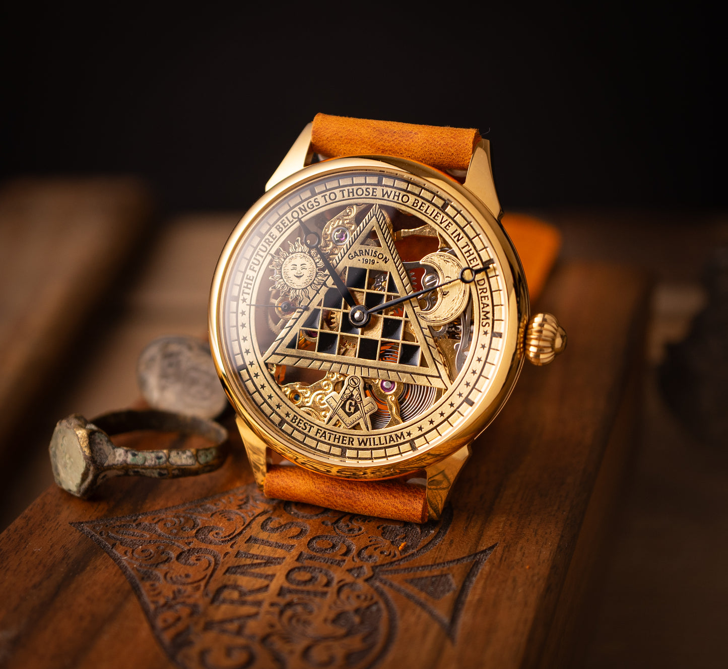 Personalized watch "Masonic", mechanical watch