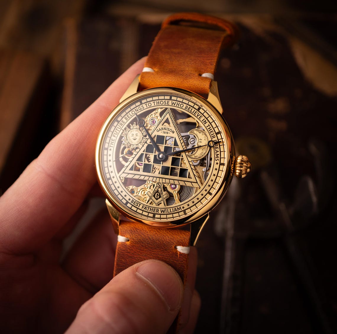 Personalized watch "Masonic", mechanical watch
