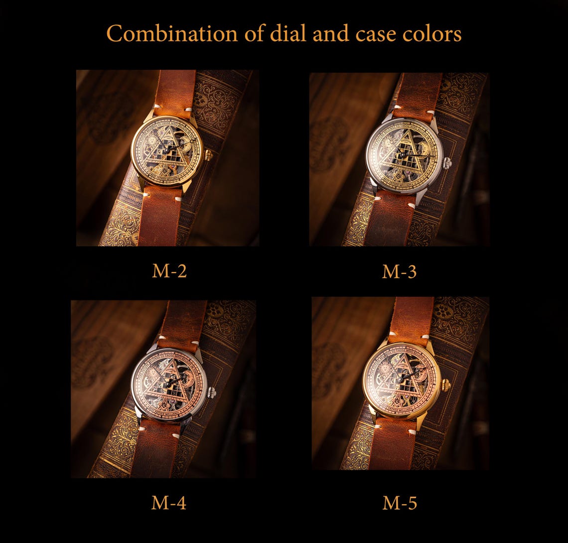Personalized watch "Masonic", mechanical watch