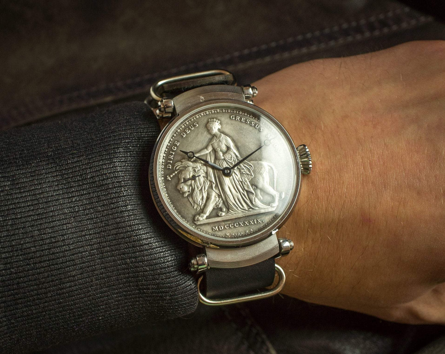 Exclusive Marriage watch, "Una and Lion" vintage movement