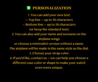Personalized watch “Wings of Honor”, mechanical skeleton watch