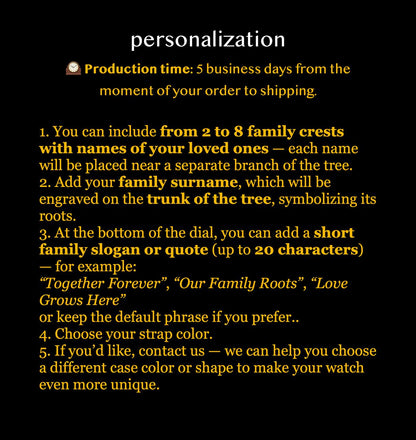 Personalized watch ““Tree of Life”, mechanical skeleton watch