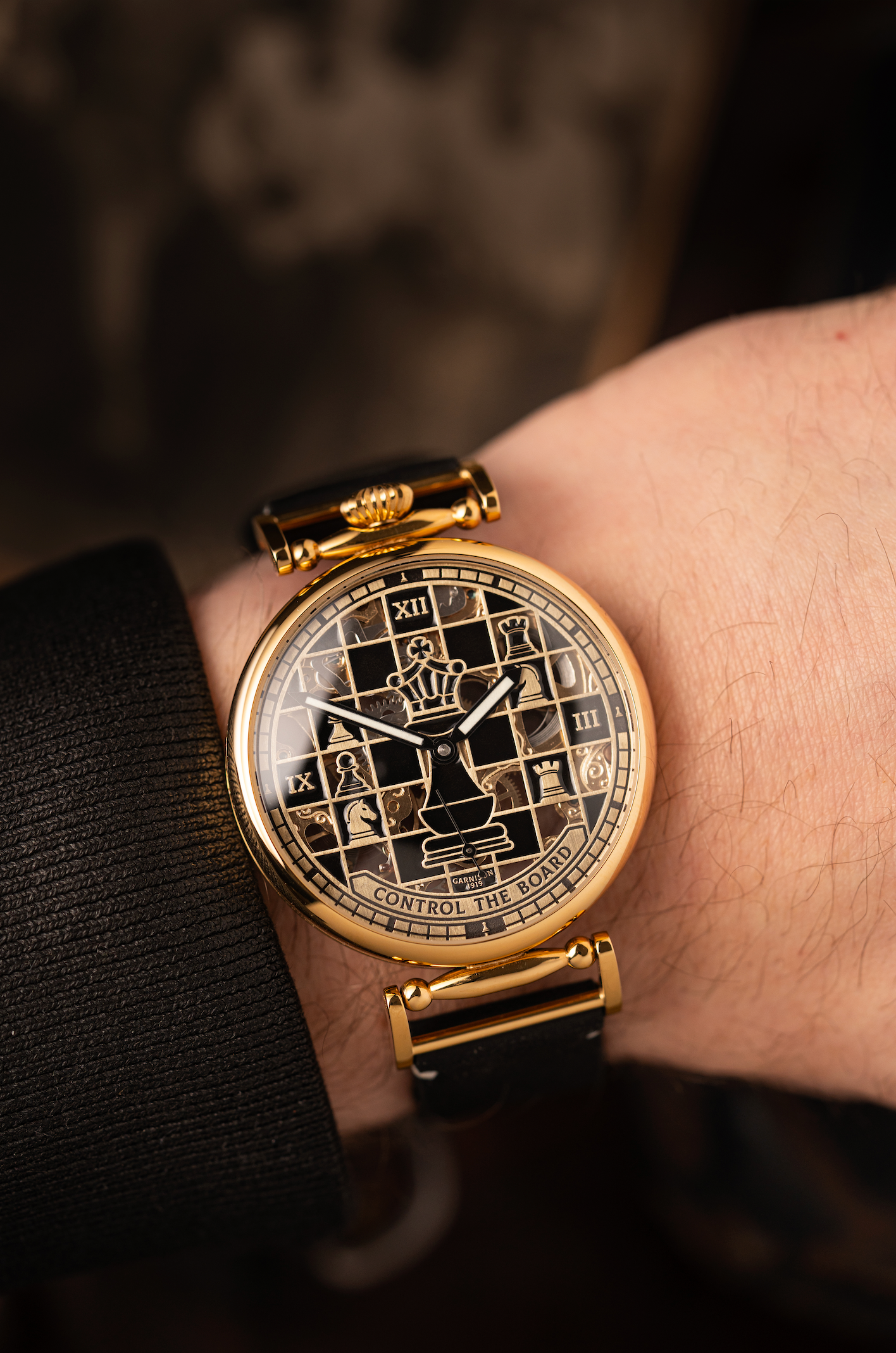 KINGS GAMBIT – Handmade Skeleton Chess Watch