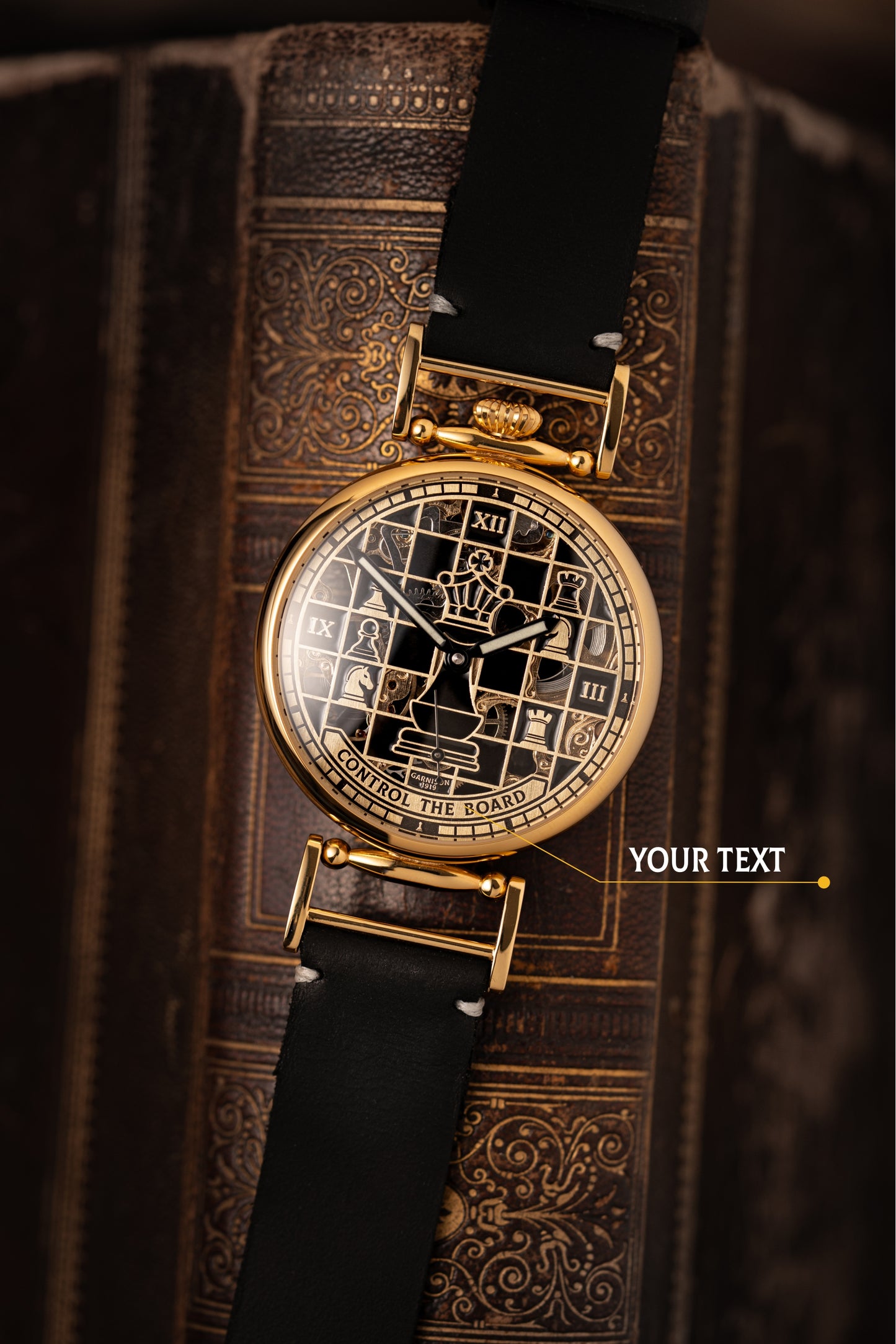 KINGS GAMBIT – Handmade Skeleton Chess Watch
