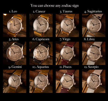 VINTAGE WRIST WATCH " Sagittarius zodiac signs " 1980s