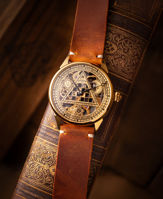 Personalized watch “Masonic Watch”, mechanical skeleton watch