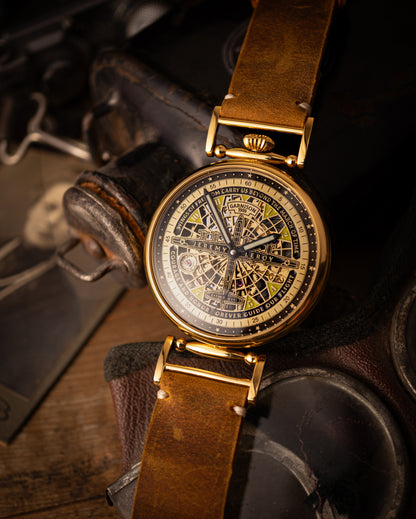 Personalized watch “Wings of Honor”, mechanical skeleton watch