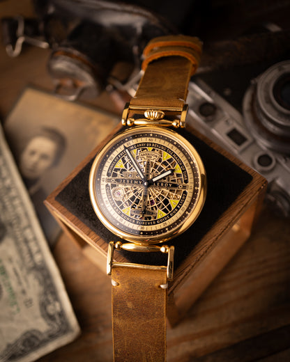 Personalized watch “Wings of Honor”, mechanical skeleton watch