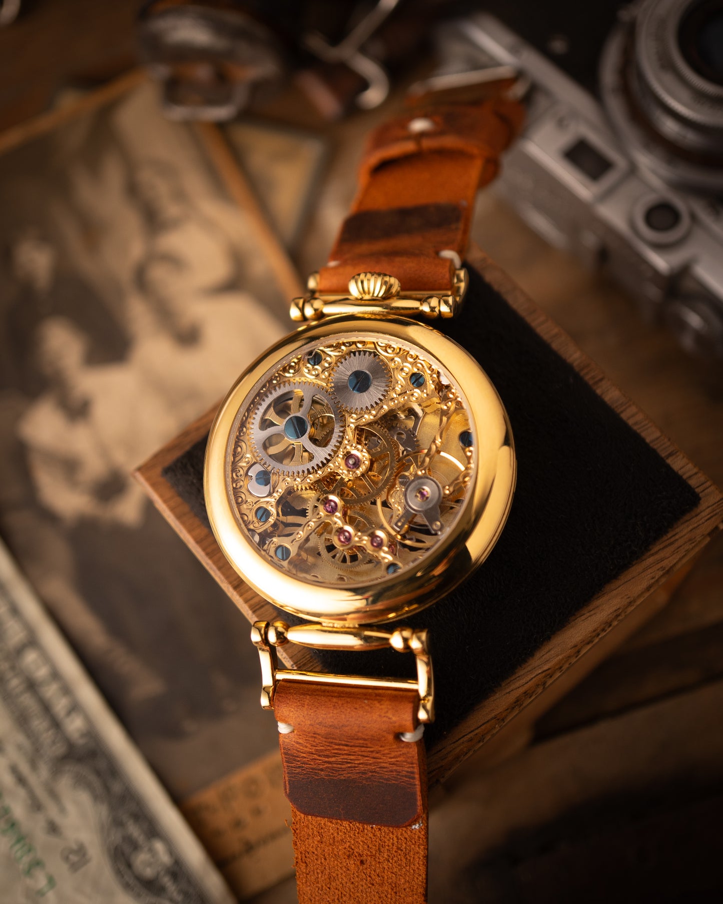 Personalized watch ““Tree of Life”, mechanical skeleton watch