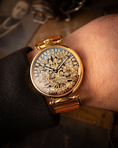 Personalized watch ““Tree of Life”, mechanical skeleton watch
