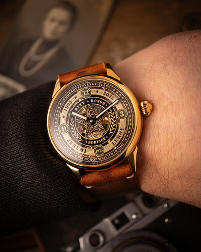 Personalized Military Watch Dial with Name Birth Year and Service Years Skeleton Veteran Gift