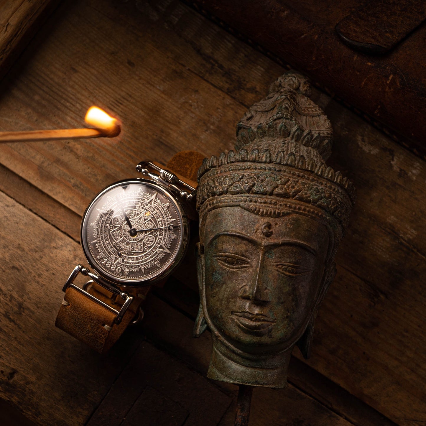 VINTAGE WATCH " Aztec calendar " mechanism 1980s