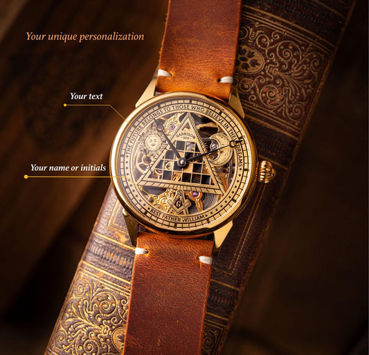 Personalized watch "Masonic", mechanical watch