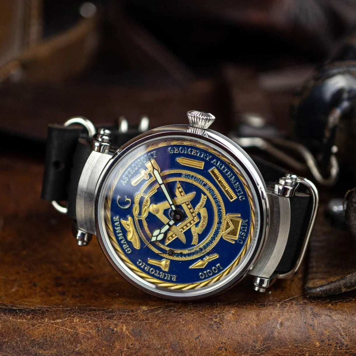 VINTAGE WRIST WATCH 1980s '' Masonic watch ''